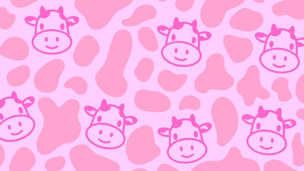 Pink Cute Cow Print Wallpapers