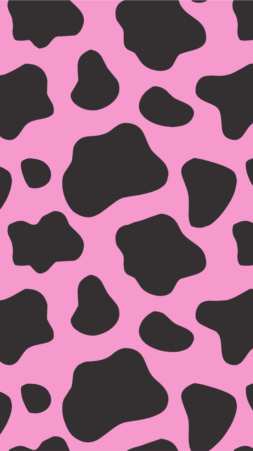 Pink and Black Cow Print Wallpaper