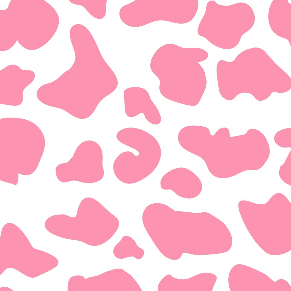 Rose Pink Cow Print Wallpaper
